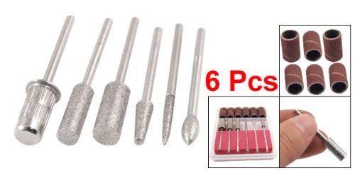 Sourcing Map embouts ponceuse ongles 6 en 1 mandrin 2,3 mm