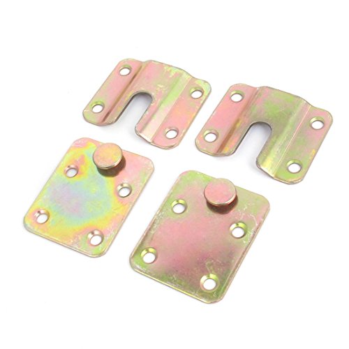 sourcing map Charnière invisible lit 76 mm bronze lot 2