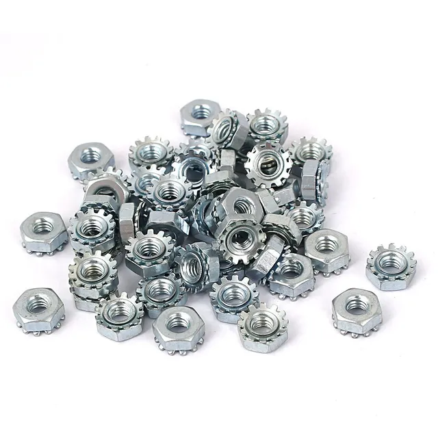 Sourcingmap écrou kep autobloquant 8#-32 zinc lot 50