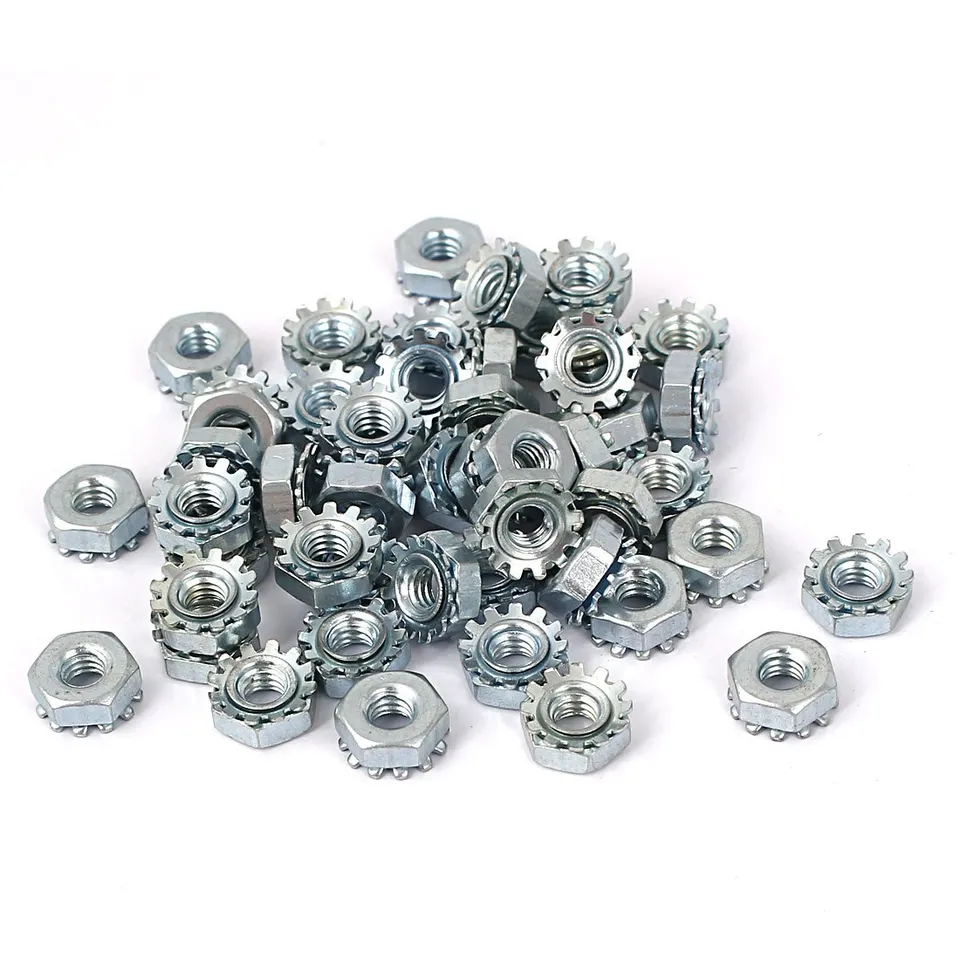 Sourcingmap écrou kep autobloquant 8#-32 zinc lot 50