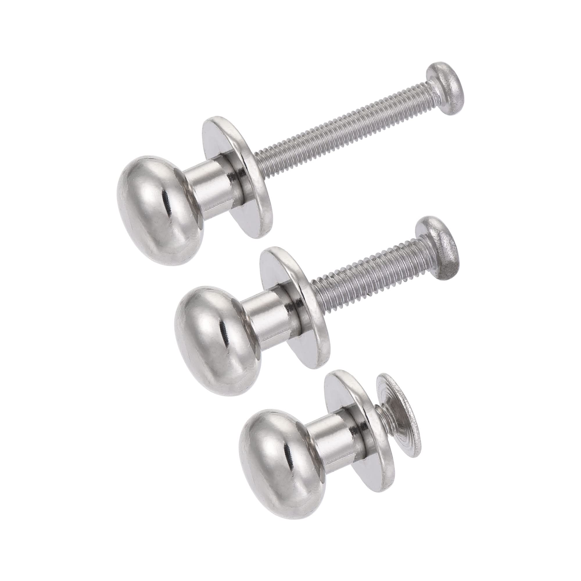 sourcing map Home & Garden bouton meuble 9mm argenté lot 10 zinc