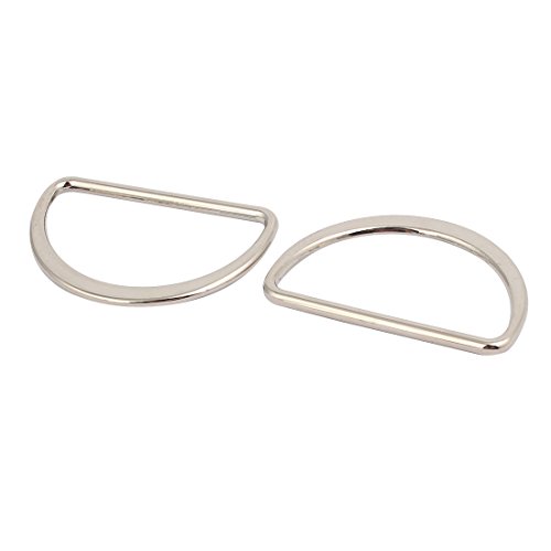 Sourcing Map Anneau en D 50mm Lot de 9 Argent