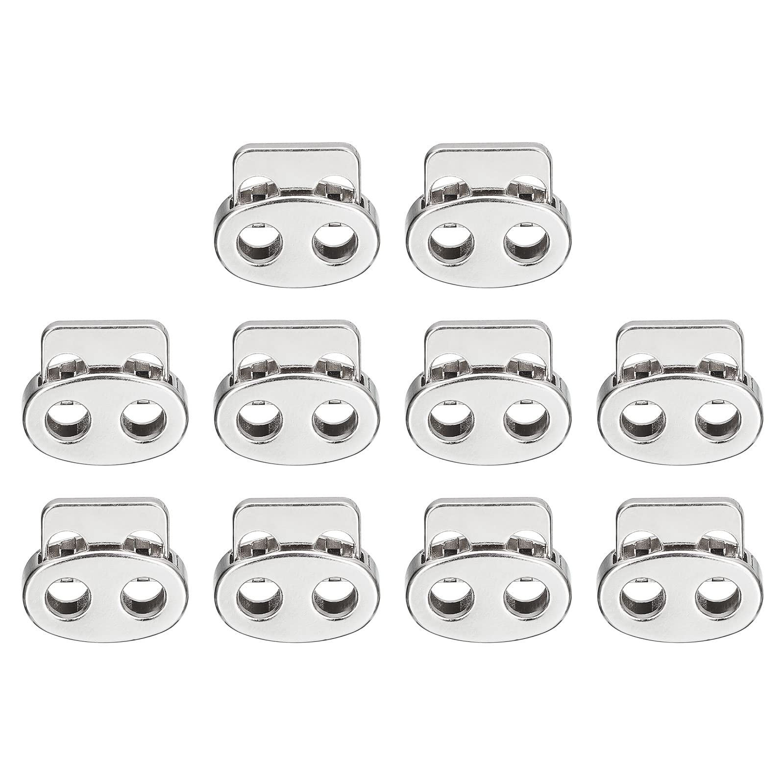 Sourcing Map Home & Garden arrêt cordon 17x14,7mm argent 10 pcs