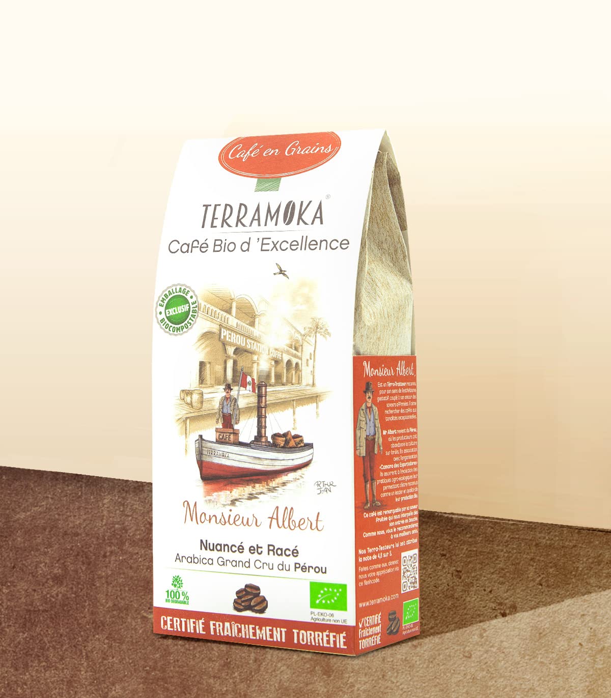Terramoka Le jeune Arthur café en grains bio 1,4 kg arabica