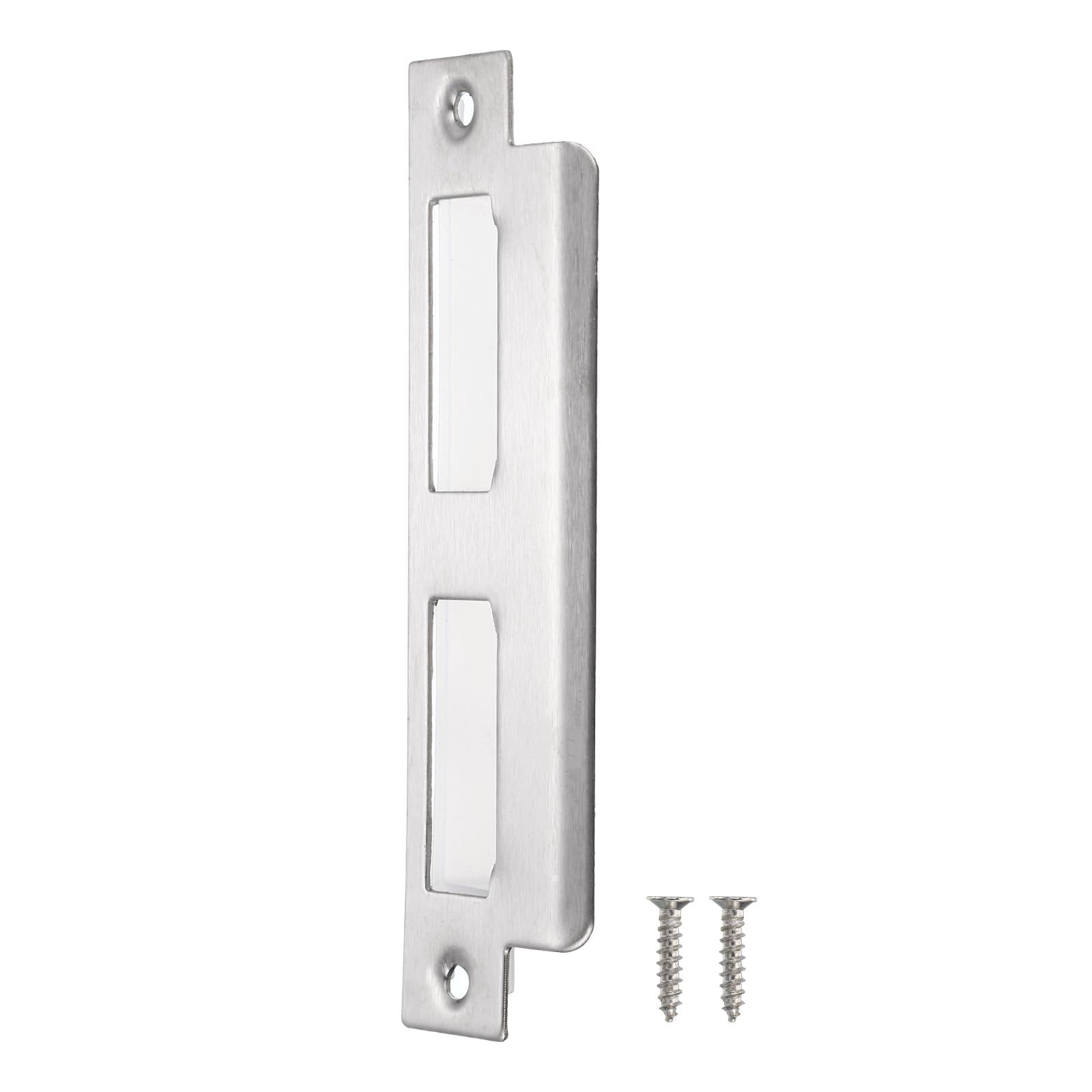 sourcing map Plaque de frappe 145x40mm inox argent