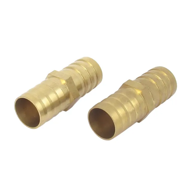 Sourcingmap raccord cannelé laiton 19mm droit lot 2