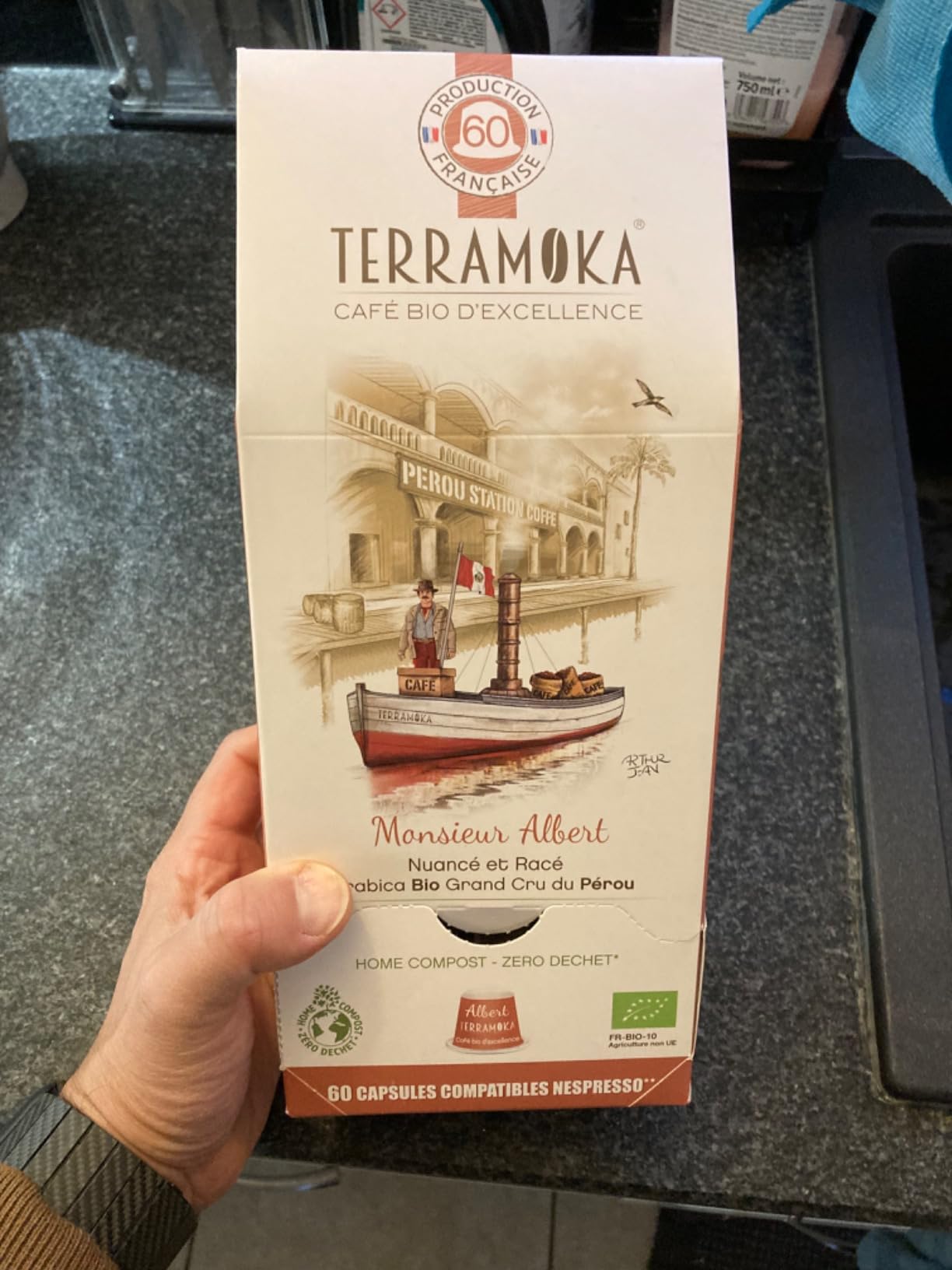 Terramoka Monsieur Albert capsules café Pérou bio 60 fruité