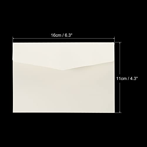 Sourcing Map Enveloppe 11x16 cm Blanche x10 Carte Invitation