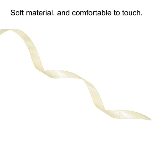 sourcingmap Ruban Satin 7mmx91,4m Rouleau Abricot Polyester