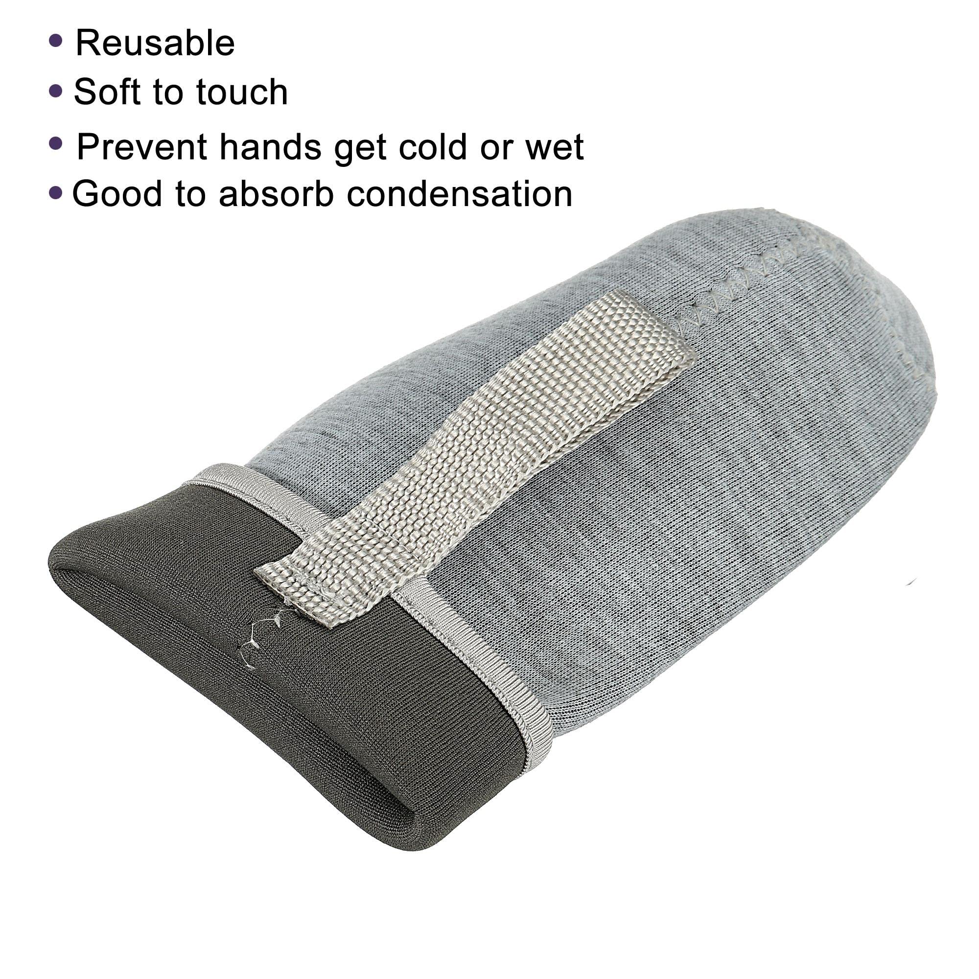 Sourcing Map Housse bouteille néoprène 500ml gris lot 2 isotherme