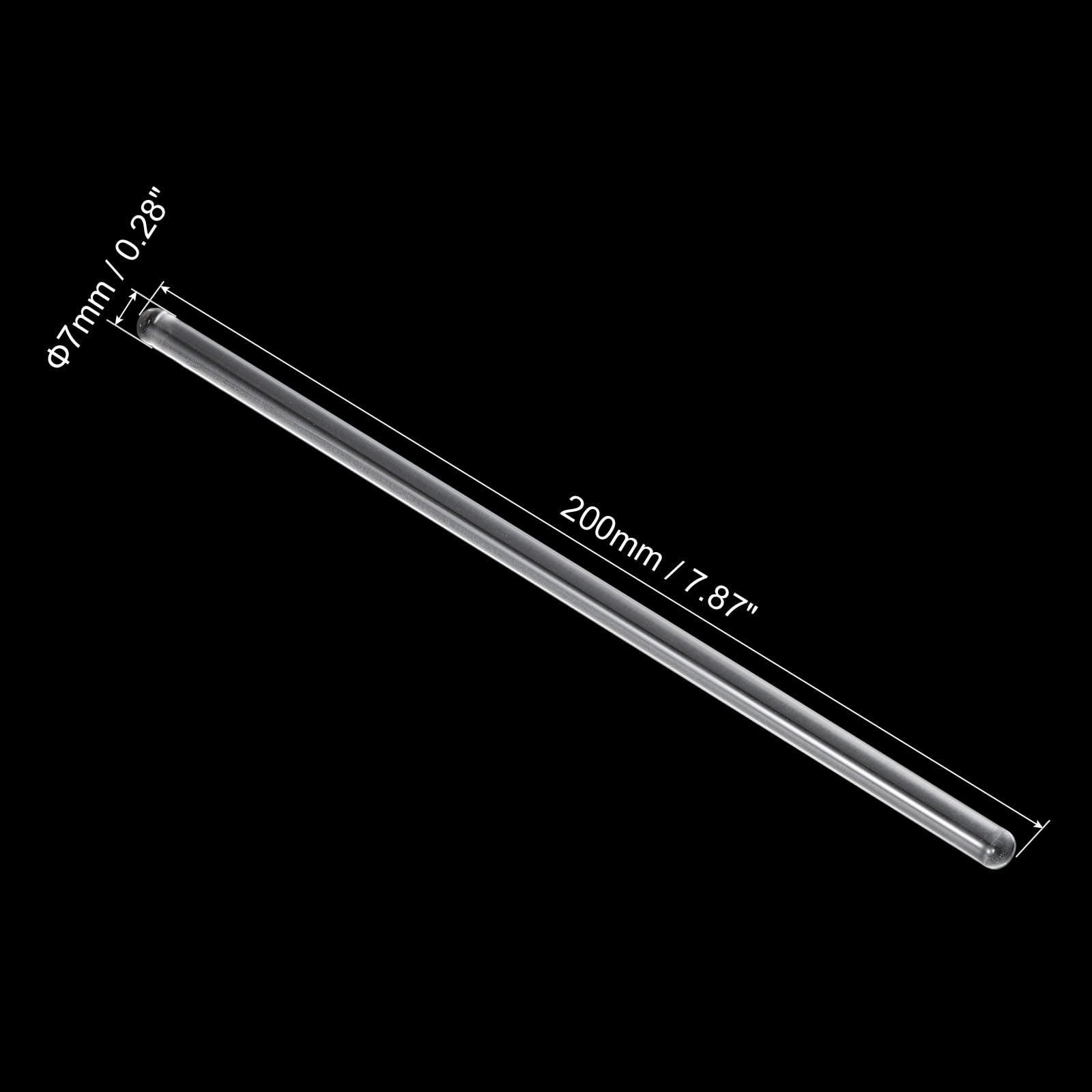 Sourcing Map Lot 4 baguettes verre borosilicate 200mm