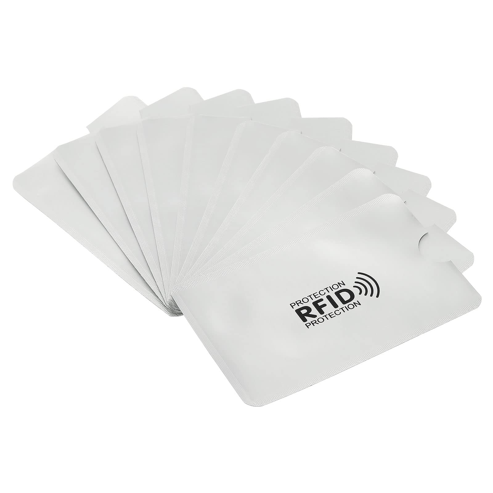 sourcing map Étui carte RFID NFC argenté lot de 30