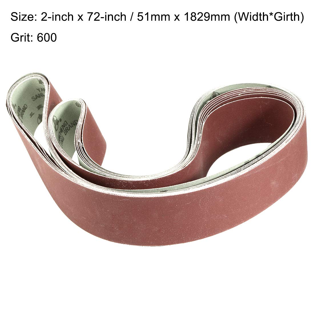 Sourcingmap Industrial bande abrasive 2x72 grain 600 lot 6 oxyde