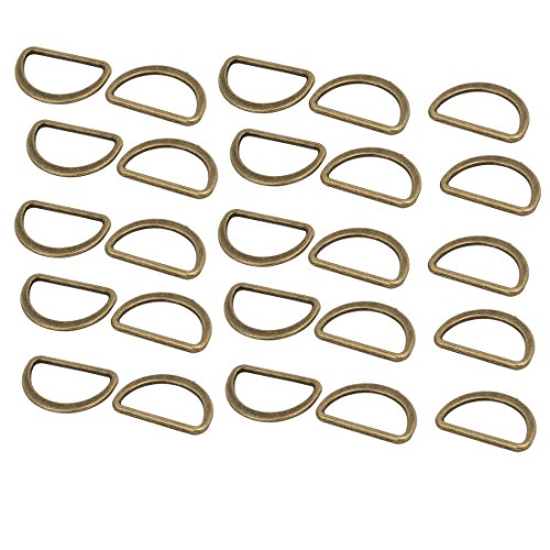 Sourcing Map Home & Garden anneau soudé bronze zinc 25mm lot 25