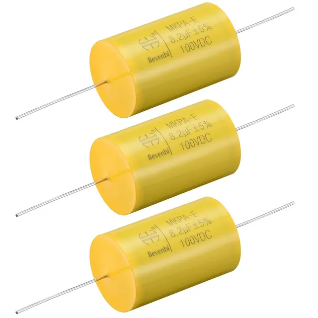 sourcing map 8.2uF 100V condensateur film polypropylène lot 3