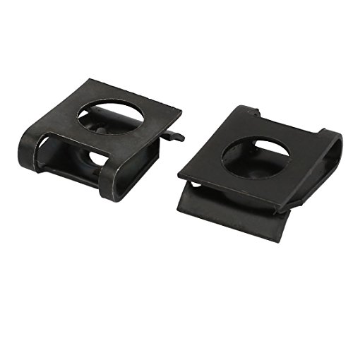 sourcing map Automotive clips écrou U M5 20 pièces noir