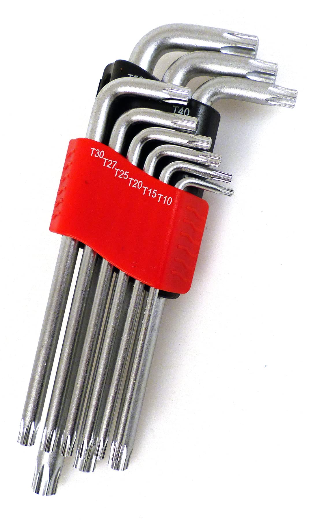 PRECISION STEEL Outillage à main 9 clés étoiles coudées T10-T50 torx