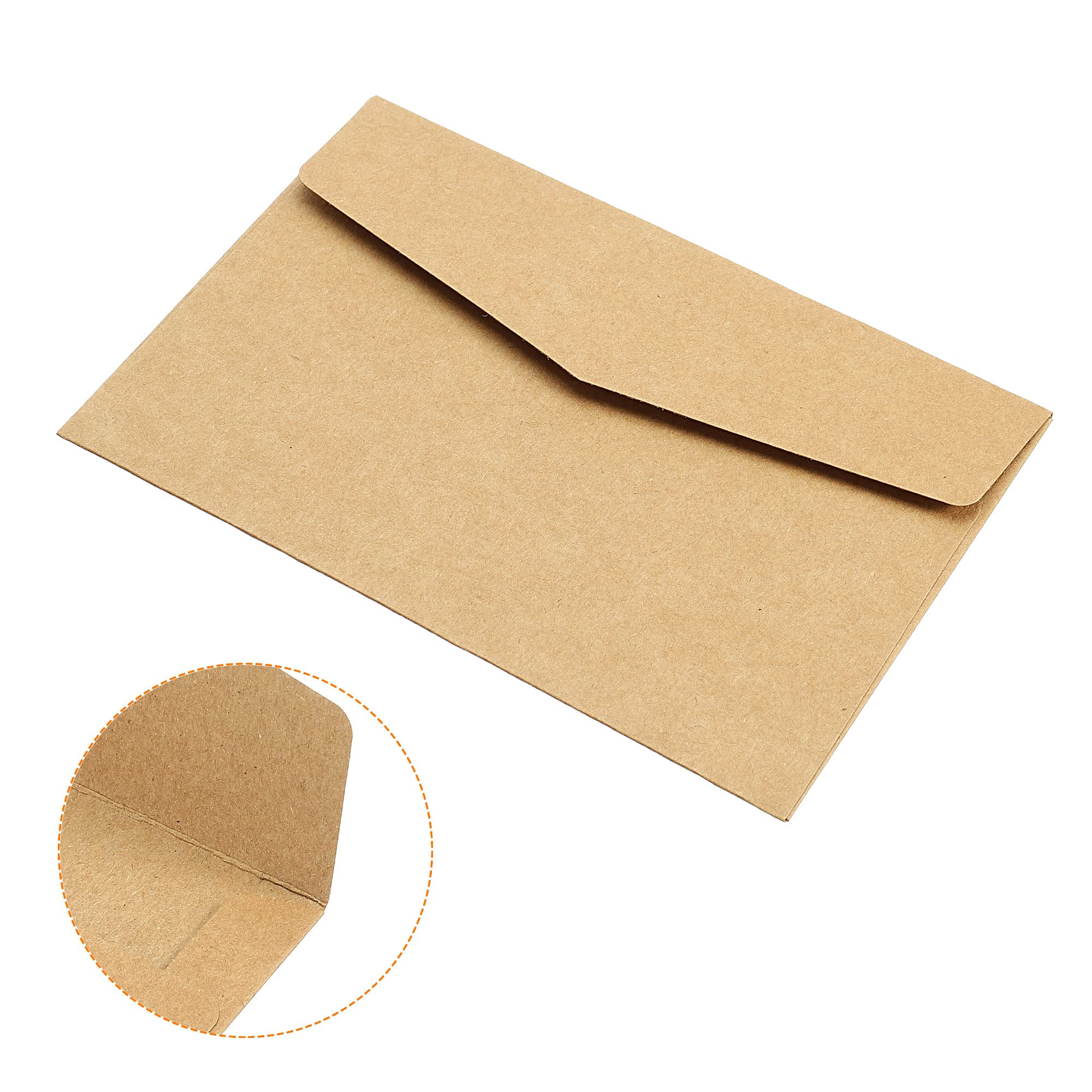 sourcing map Enveloppe carte jaune 11x16 cm lot de 25