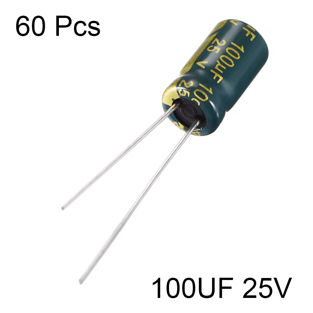 sourcing map 100uF 25V condensateur faible ESR 6x12mm lot 60