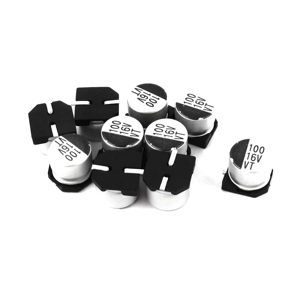 sourcing map Condensateur CMS 100uF 16V SMD 10pcs