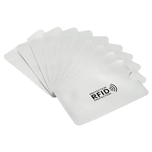 sourcing map Étui carte RFID NFC argenté lot de 30