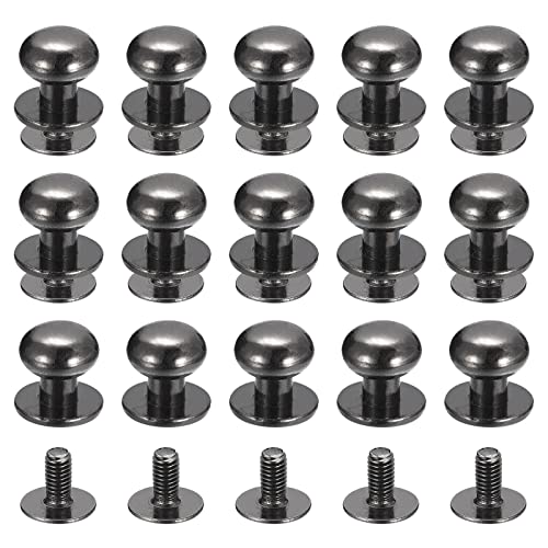 Sourcingmap Home & Garden Rivet à vis 9 mm noir x15