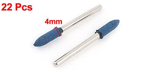 sourcingmap Pointe montée caoutchouc bleu 4mm lot 22