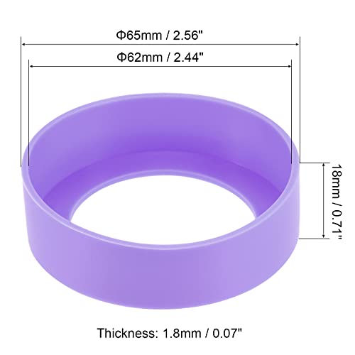 Sourcingmap protège-bouteille silicone violet 62 mm lot de 2