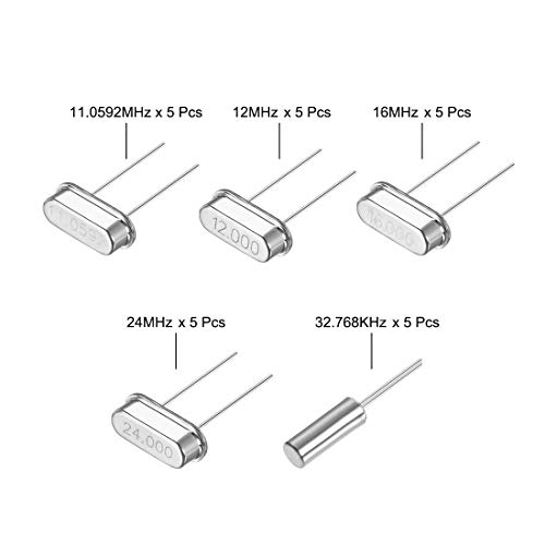 sourcing map HC-49S kit oscillateur quartz DIP 25 pièces