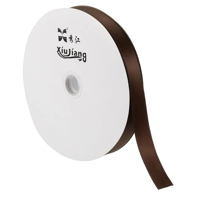 sourcing map ruban satin café 20mm 91,4m double face