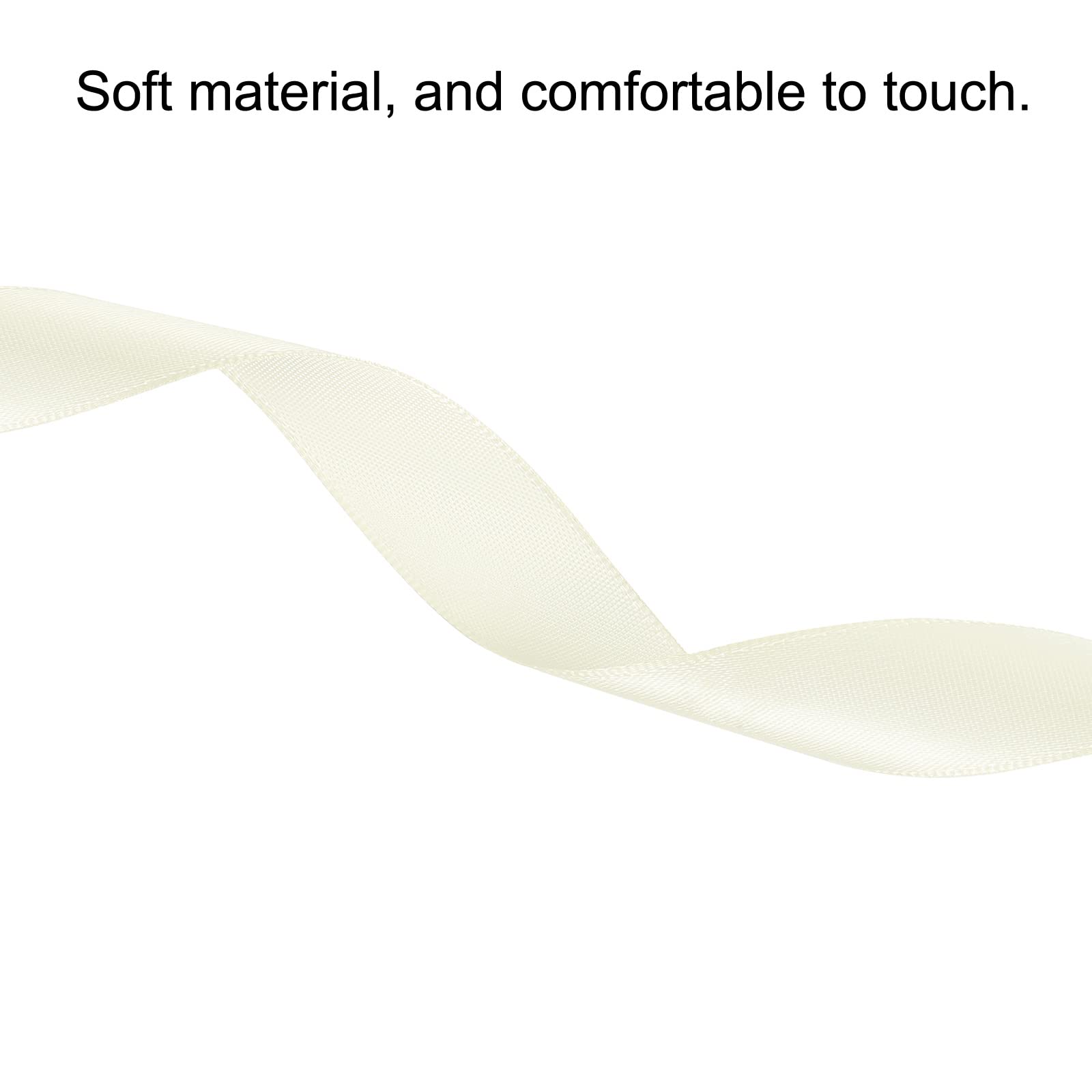 sourcing map ruban satin 20mmx91,4m blanc céramique
