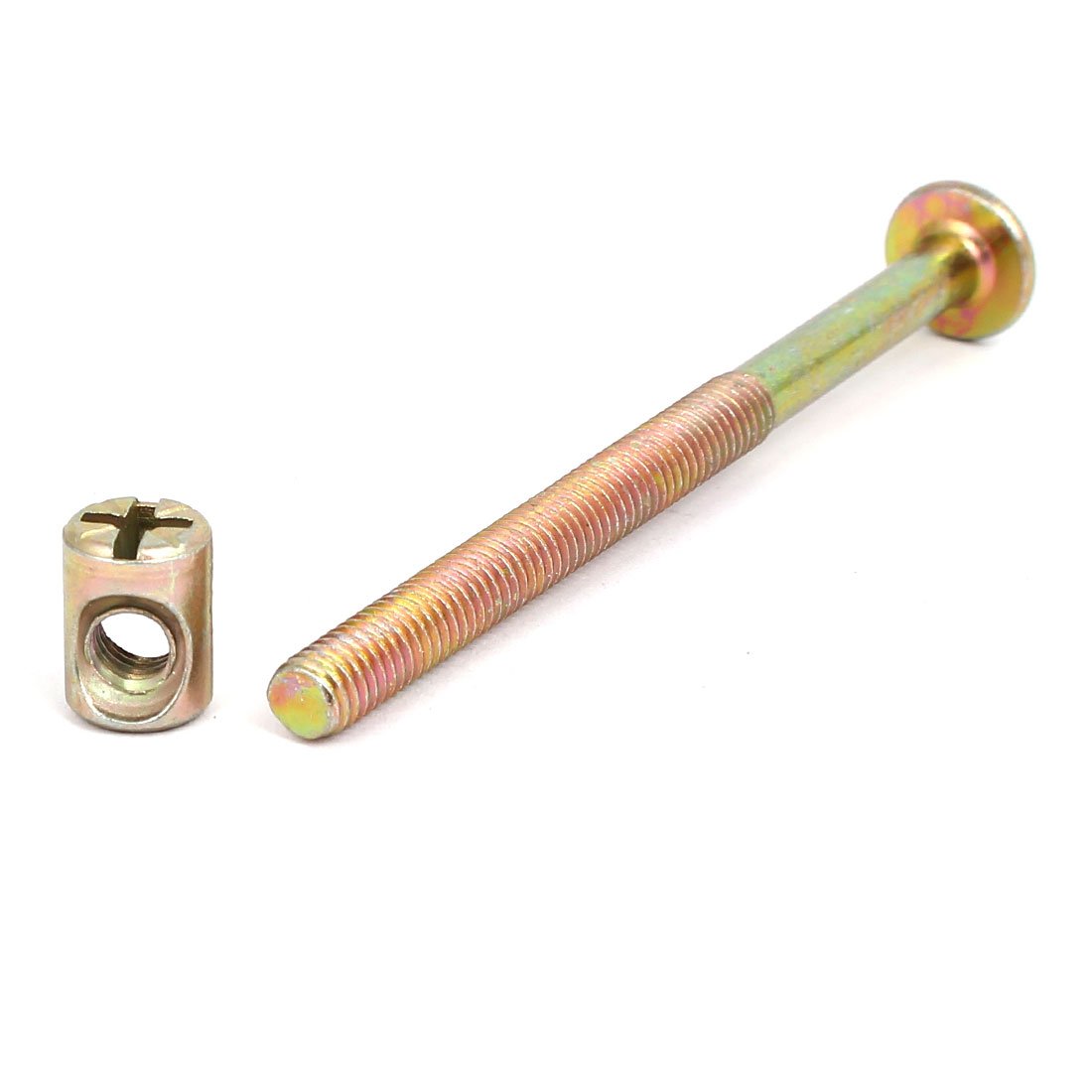 Sourcing Map M6x85mm vis meuble écrou barillet bronze 5 kits