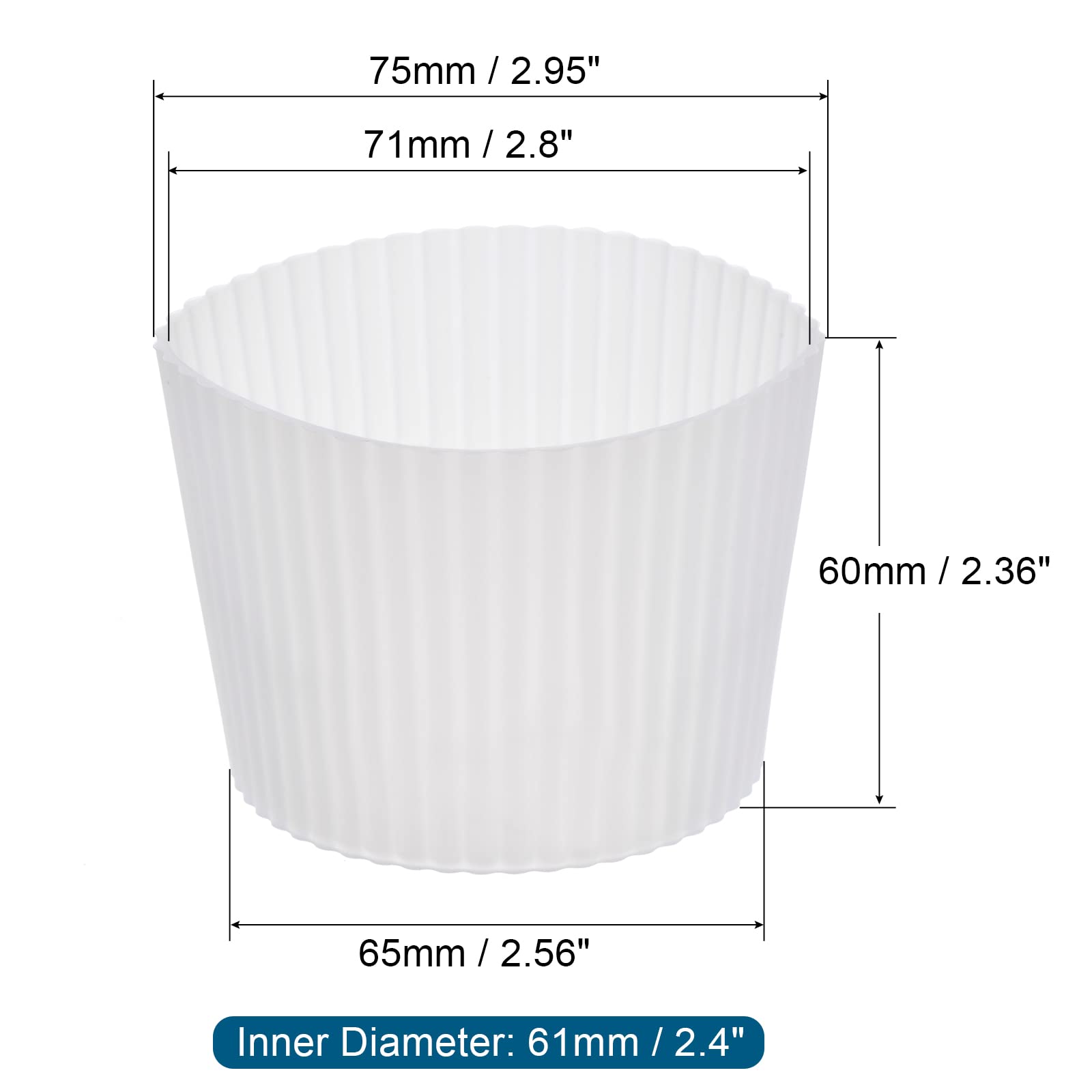 sourcingmap Housse Tasse Silicone Translucide Lot 2 Antichoc