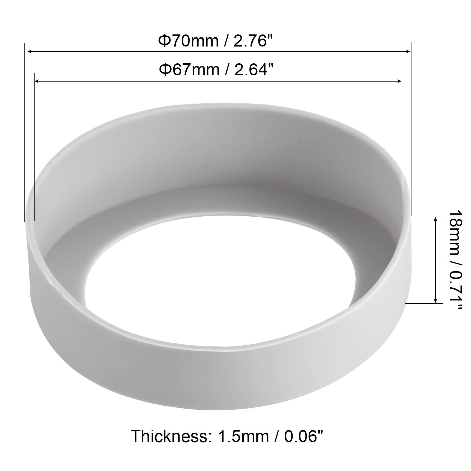 sourcingmap Home & Garden socle gourde silicone gris lot 4 antidérapant
