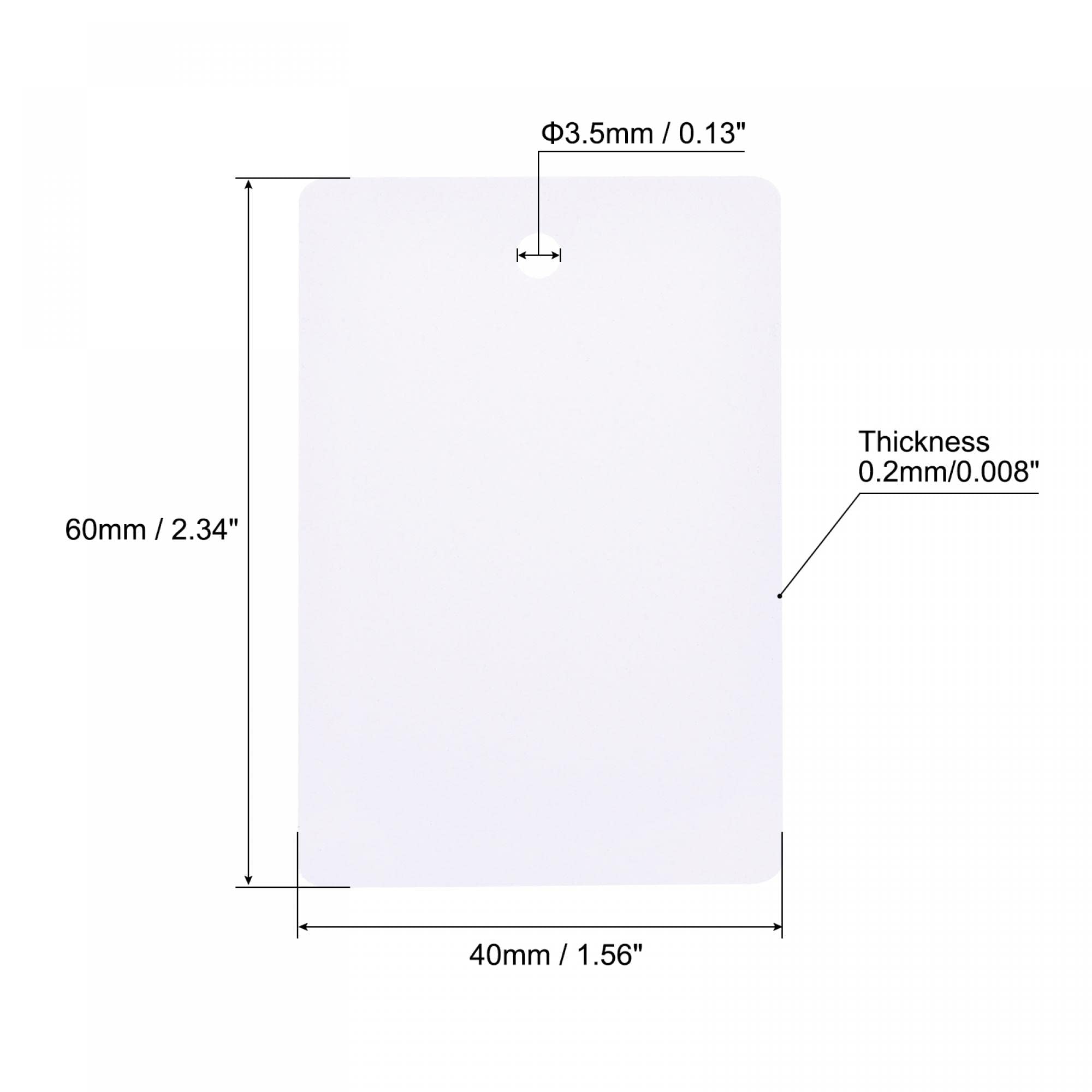 Sourcingmap étiquette plastique blanche 40x60mm lot 50 PVC