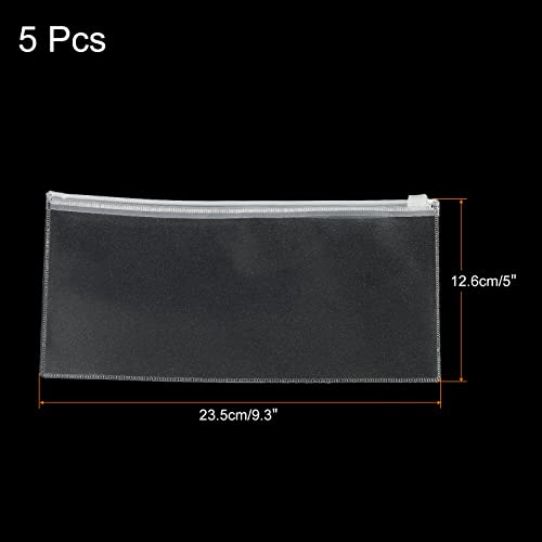 sourcing map pochette zippée A6 blanche x5 PP