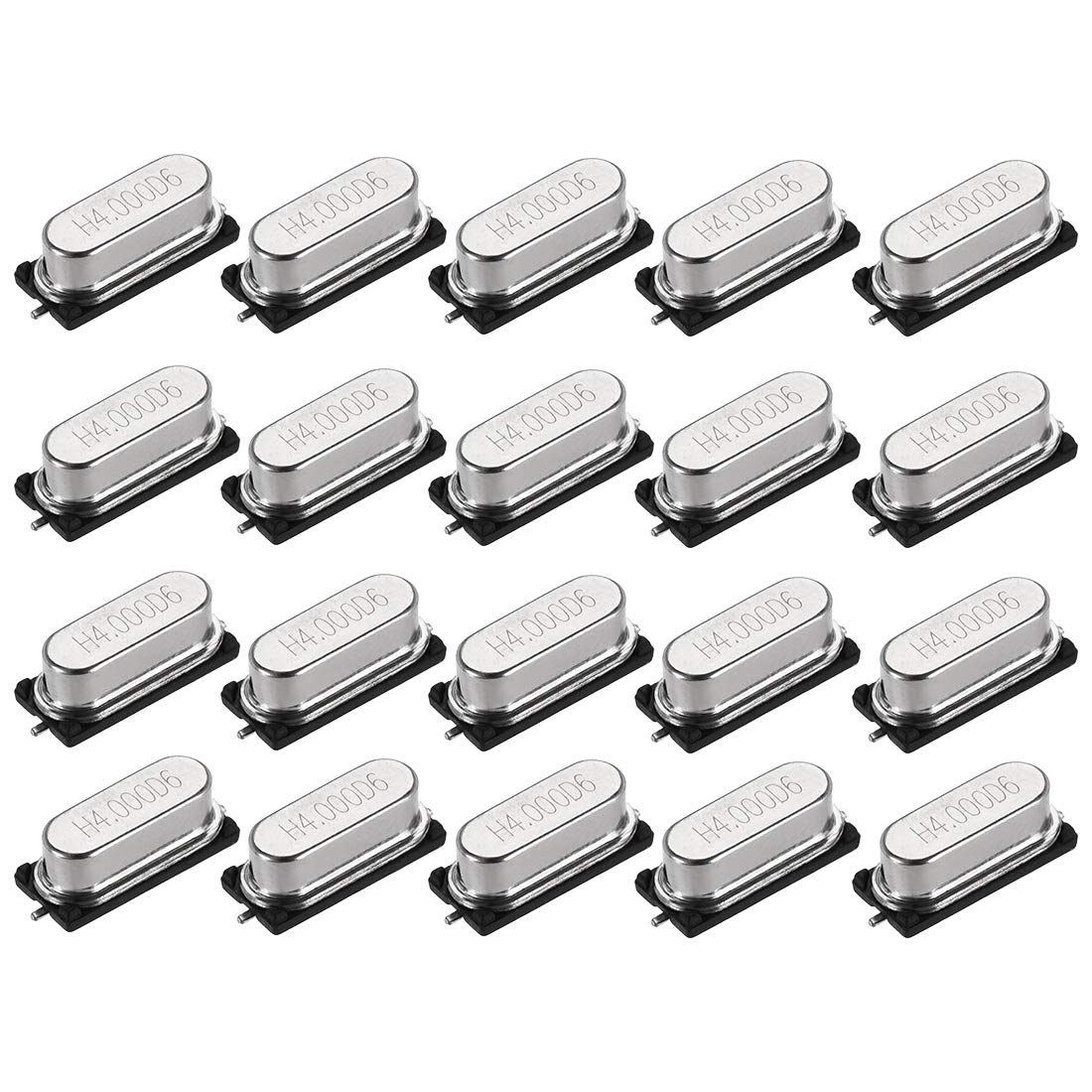 sourcing map Oscillateur Quartz 4MHz 20Pcs CMS 49SMD