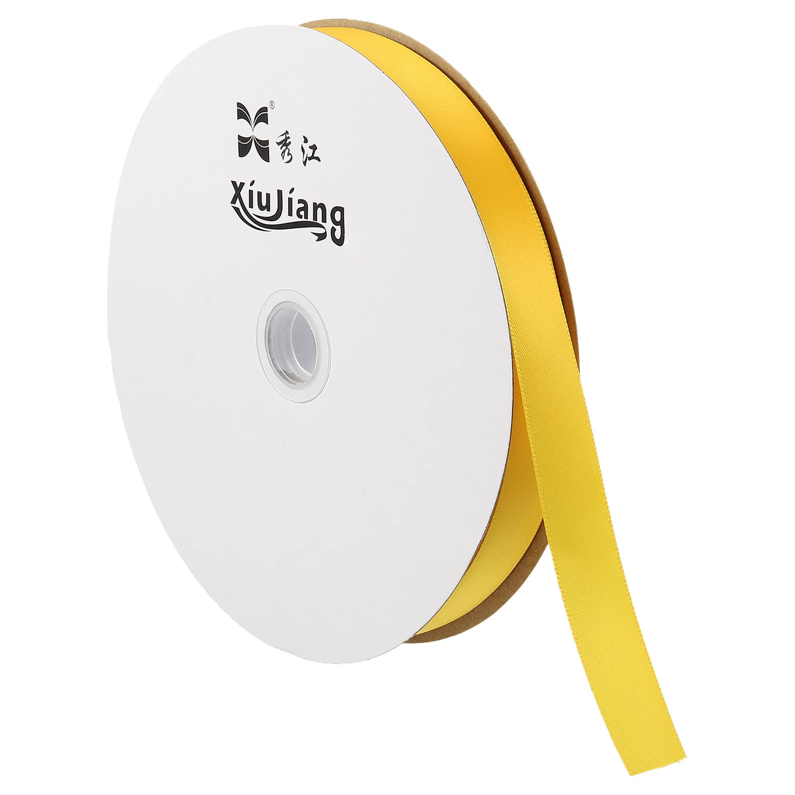 sourcing map Ruban Satin Jaune 20mmx91,4m Rouleau