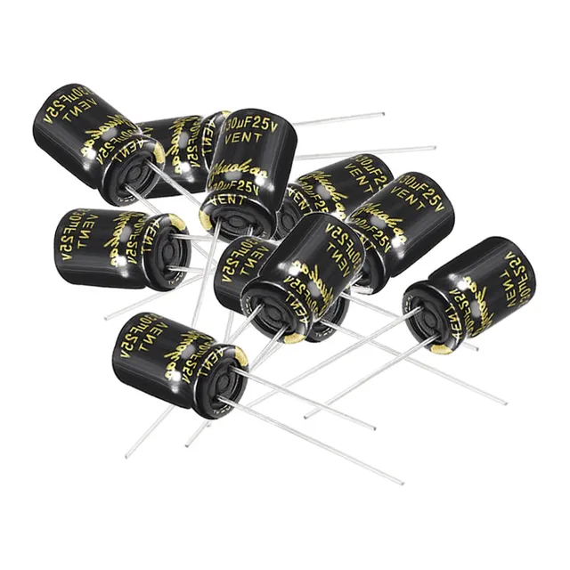 Sourcingmap Condensateur Électrolytique 330uF 25V 10 Pièces 105°C