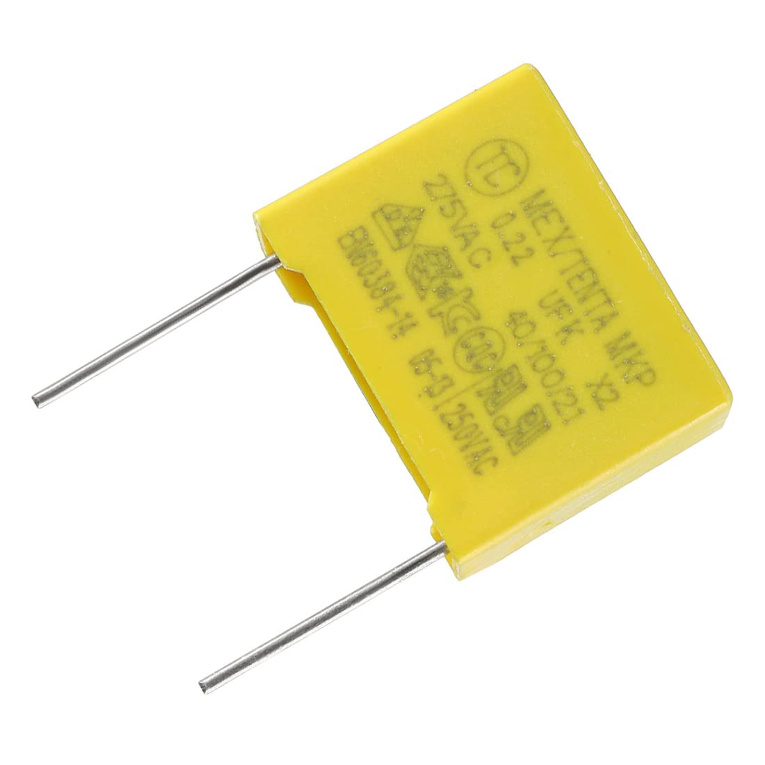 sourcing map condensateur X2 0.22uF 275V AC MKP 10 pcs jaune