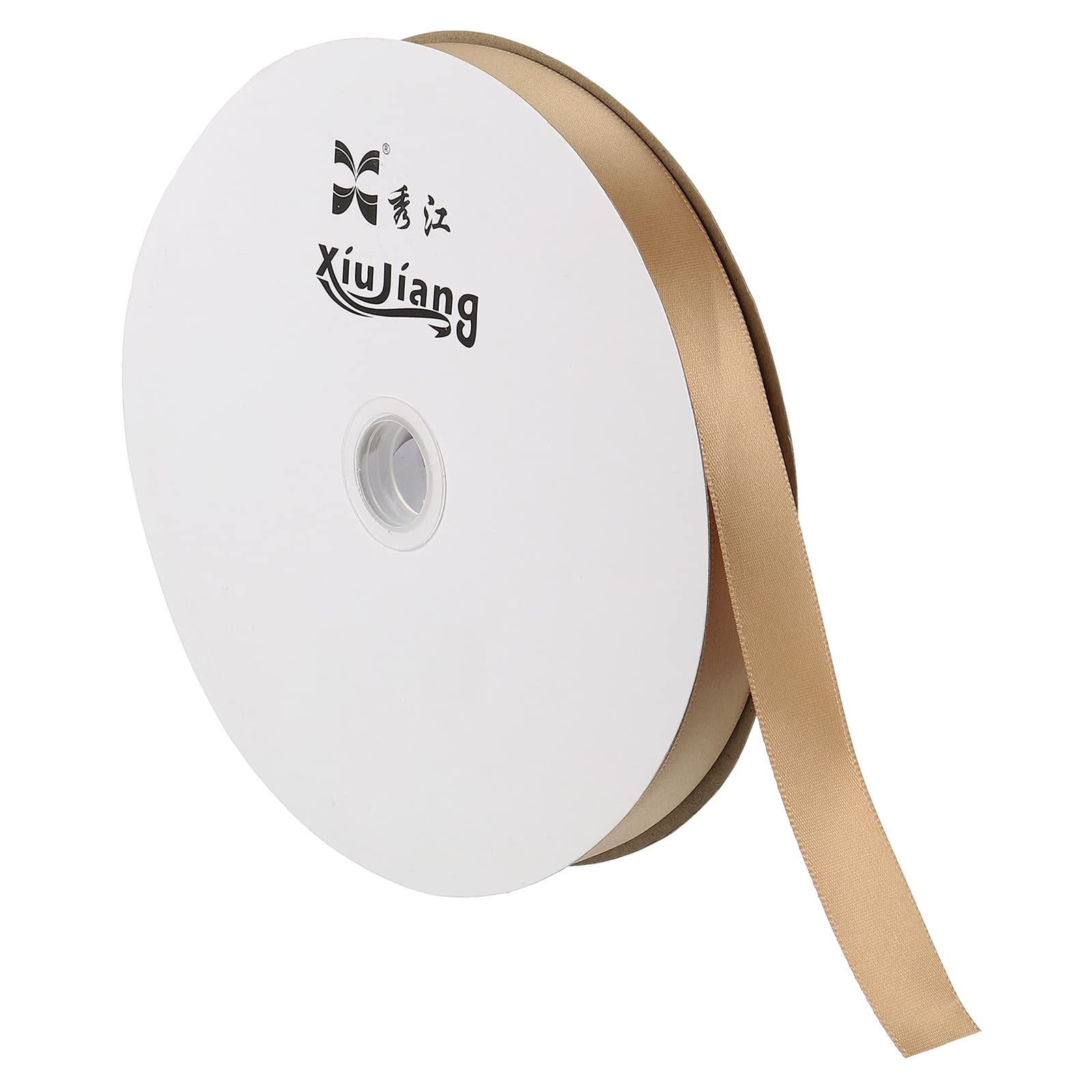 Sourcing Map Rouleau Ruban Satin Kaki Profond 20mm x 91,4m
