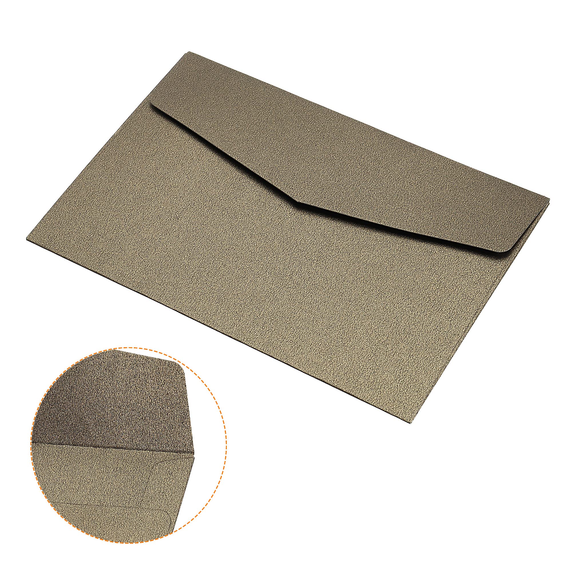 sourcing map Enveloppe 11x16 cm Marron Lot 25 Invitation
