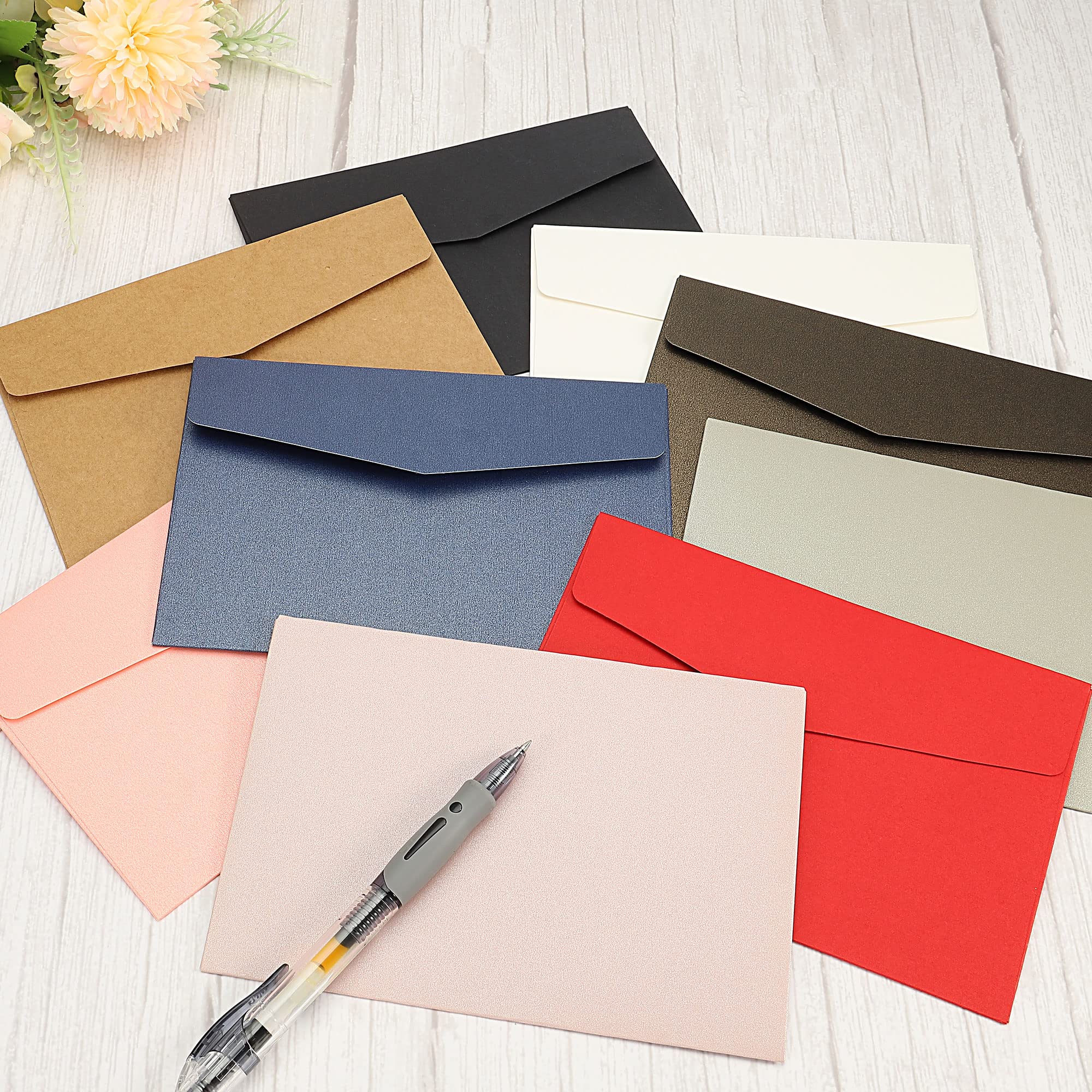 Sourcing Map Enveloppe 11x16 cm Blanche x10 Carte Invitation