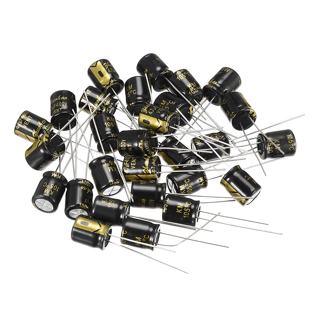 sourcing map Industrial condensateur électrolytique 4.7uF 400V lot 30