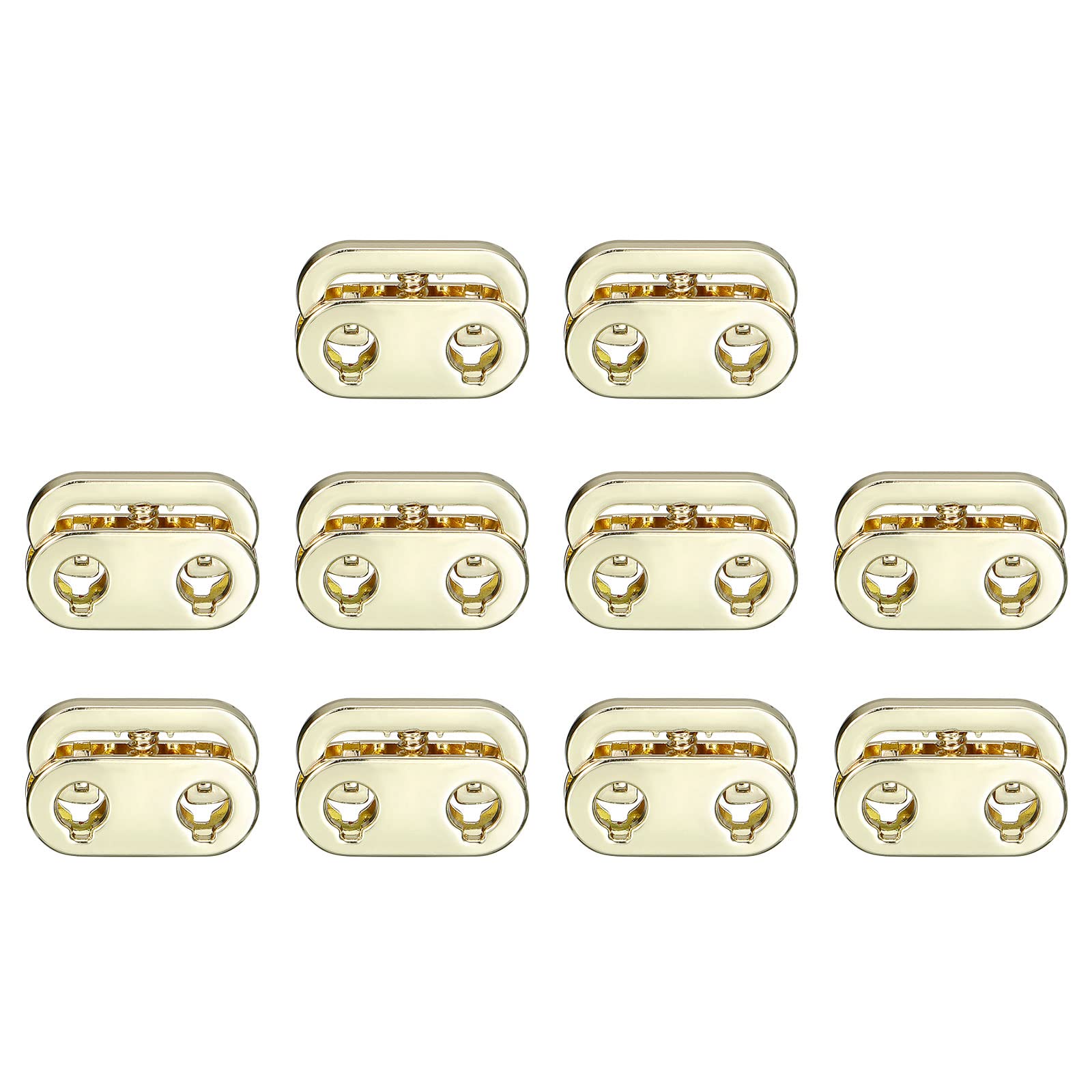 sourcing map Arrêt Cordon Métal Or 22mm Lot de 10