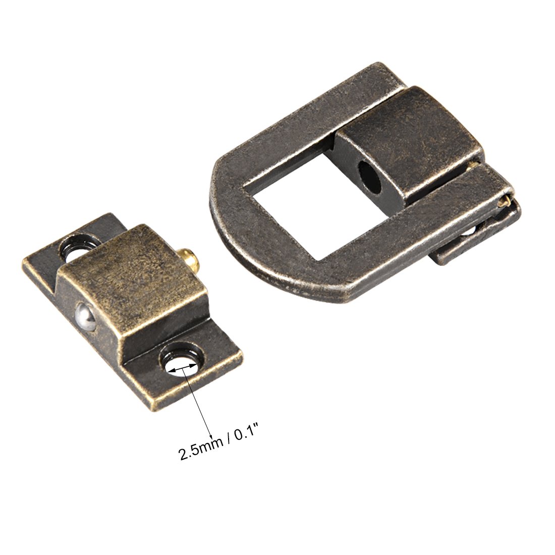 Sourcing Map Loquet Bascule Bronze 25mm lot 2