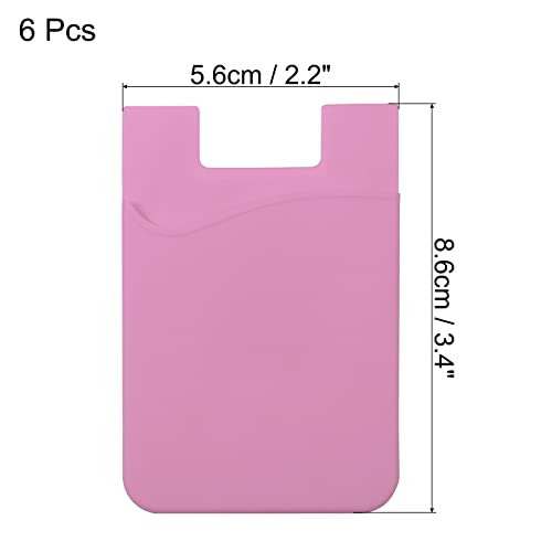Sourcingmap Electronics porte-carte silicone rose x6