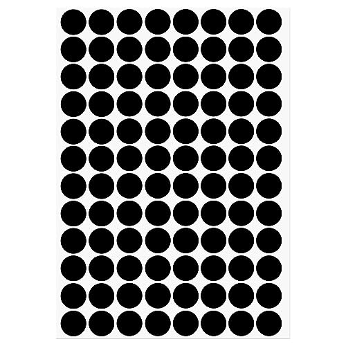 Sourcing Map Home & Garden cache vis noir 15mm 96pcs PVC