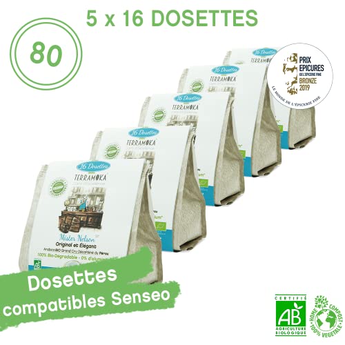 Terramoka Mister Nelson Dosettes Senseo Déca Bio Arabica 80 pcs