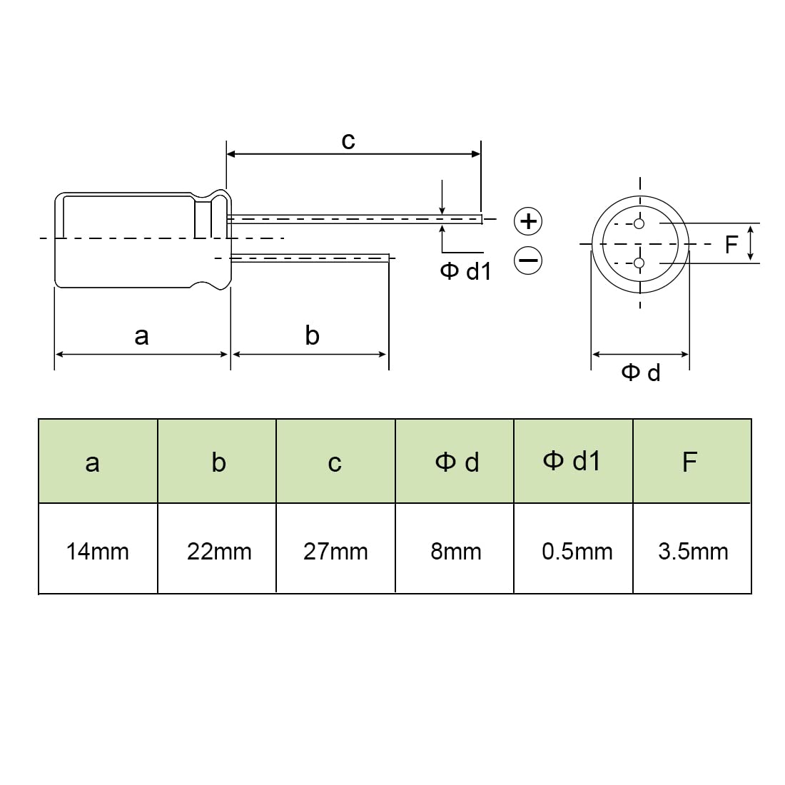 Sourcingmap 470uF 25V condensateur électrolytique 50 pcs 8x14mm